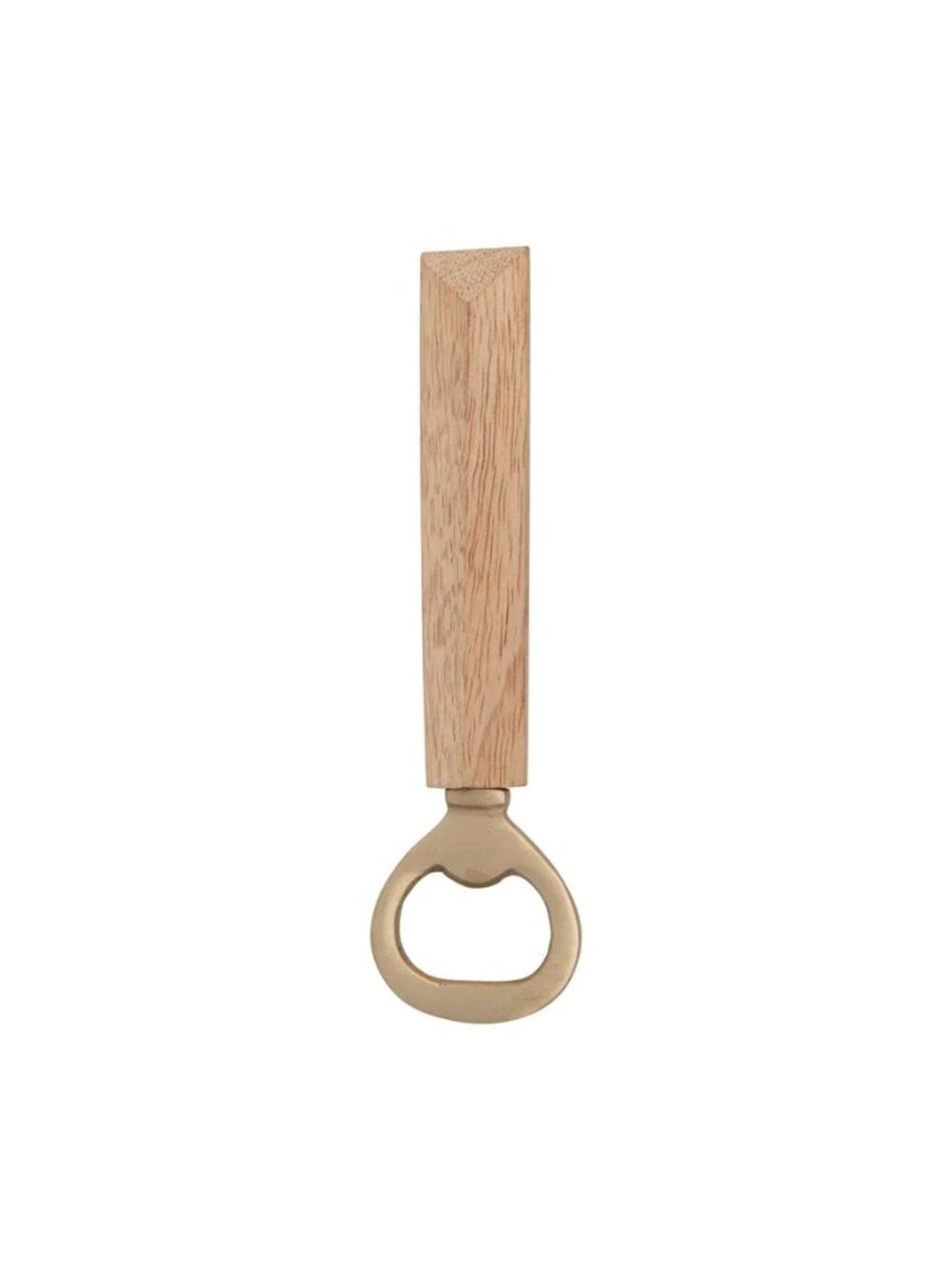Brass Bottle Opener with Mango Wood Handle Modern Kitchen Barware NEW